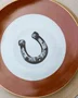 Prato Sobremesa Porcelana de Ferradura Filete de Ouro 6 Peças - Mameg