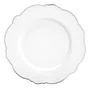 Prato Sobremesa Porcelana Maldivas Prata 6 Peças - Wolff