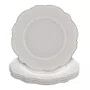 Prato Sobremesa Porcelana Maldivas Prata 6 Peças - Wolff