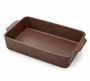 Refratario de Ceramica Marrom Matte 36x22 Cm