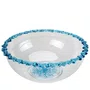 Saladeira Acrílico Detalhe Coral Azul 32x32x13,5cm - Entrecasa