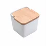 Saleiro de Ceramica com Tampa de Bambu Bianco