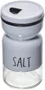 Saleiro de Vidro com Tampa de Metal Branco 120ml - Lyor