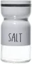 Saleiro de Vidro com Tampa de Metal Branco 120ml - Lyor