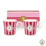 Set 2 Canecas Grandes Medallion Stripes Vermelho Rosa - Pip Studio