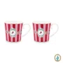 Set 2 Canecas Grandes Medallion Stripes Vermelho Rosa - Pip Studio