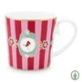 Set 2 Canecas Grandes Medallion Stripes Vermelho Rosa - Pip Studio
