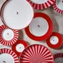 Set 2 Canecas Grandes Medallion Stripes Vermelho Rosa - Pip Studio