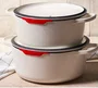 Set 2 Protetores de Silicone para Tampa Cerise/vermelho - Le Creuset
