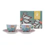 Set/2 Xícara de Cafezinho Azul - Flower Festival - Pip Studio