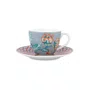 Set/2 Xícara de Cafezinho Azul - Flower Festival - Pip Studio