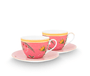 Set/2 Xícara de Chá Rosa La Majorelle - Pip Studio