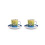 Set 2 Xícara Espresso/pires 100ml Azul Le Casette - Egan Italy