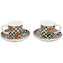 Set 2 Xícaras de Café Courtly Check Floral - Mackenzie Childs