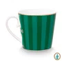 Set Caneca Chá 3 Peças Medallion Stripes Verde Esmeralda - Pip Studio
