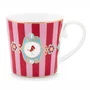 Set Caneca Chá 3 Peças Medallion Stripes Vermelho Rosa - Pip Studio