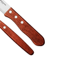 Set de 12 talheres para churrasco em aço inox com cabo de madeira