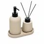 Set para Banheiro Soft Touch Stetch Nude Ceramica
