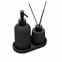 Set para Banheiros Soft Touch Sketch Cinza Ceramica