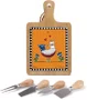 Tábua Aperitivo com Facas Queijo 24x15cm Cocorico - Egan