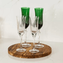 Taça de Champagne Cristal Lapidado Incolor 6 Peças