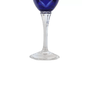 Taça de Cristal para Licor 60ml Azul Escuro Selo Prata