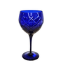 Taça de Gin Cristal Lapidado Azul 6 Peças