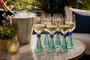Taca Diamond para Vinho Cristal Verde e Azul 6pcs