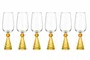 Taca Diamond Vinho Cristal Amerelo e Ambar 06 Peças