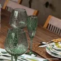 Taça Vinho Acrílico Detalhe Bolhas Verde - Entrecasa