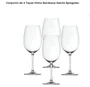 Tacas Salute Cristal Vinho Bordeaux 4 Pecas