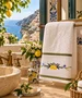 Toalha de Lavabo com a Aplicaçao Limão Siciliano Bordado Positano.