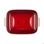 Travessa Retangular 32cm com Tampa Vermelho Cerise - Le Creuset