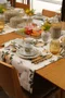 Trilho de Mesa em Tecido Estampado com Toque de Llinho Positano - Mameg