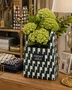 Vaso Ceramica Bolsa Xadrez Azul e Verde