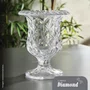 Vaso com Pé de Vidro Diamond 14,5x11,5cm - Lyor