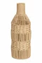 Vaso em Fibra Cestaria Tipo Garrafa Grande Bege 26x26x70cm - Entrecasa