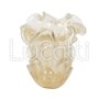 Vaso em Vidro Incolor com Detalhe Dourado - Lucatti