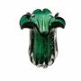 Vaso Murano Flat Italy Verde Esmeralda 18 X 21cm