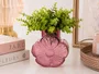 Vaso Vidro Flor Rosa 14,5 X 7 X 15cm - Tuut