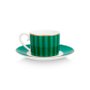 Xícara de Cafezinho Stripes Esmeralda/verde Love Birds - Pip Studio