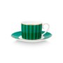 Xícara de Cafezinho Stripes Esmeralda/verde Love Birds - Pip Studio
