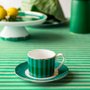 Xícara de Cafezinho Stripes Esmeralda/verde Love Birds - Pip Studio
