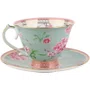 Xícara de Chá e Pires Blue Peony 250ml - Tea Delight