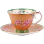 Xícara de Chá e Pires Orange Peony 250ml - Tea Delight