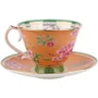 Xícara de Chá e Pires Orange Peony 250ml - Tea Delight