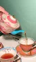 Xícara de Chá e Pires Orange Peony 250ml - Tea Delight