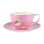 Xícara de Chá Early Bird Rosa Floral Un