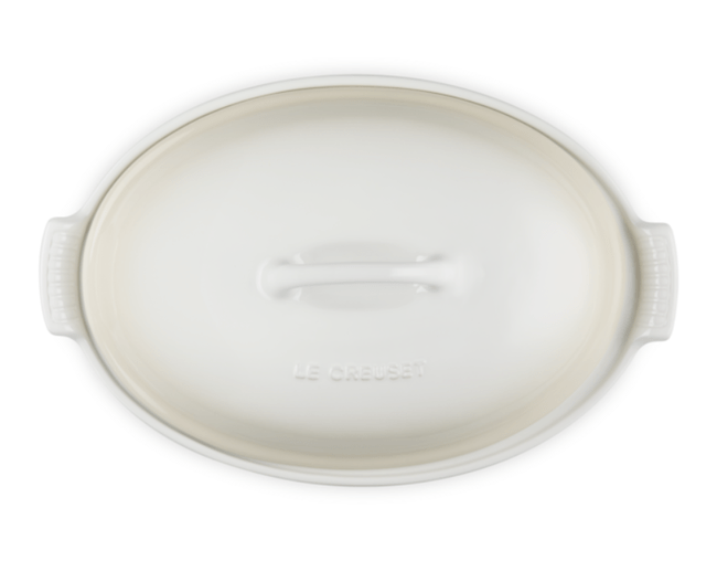 Travessa Oval com Tampa 36cm Heritage Meringue - Le Creuset