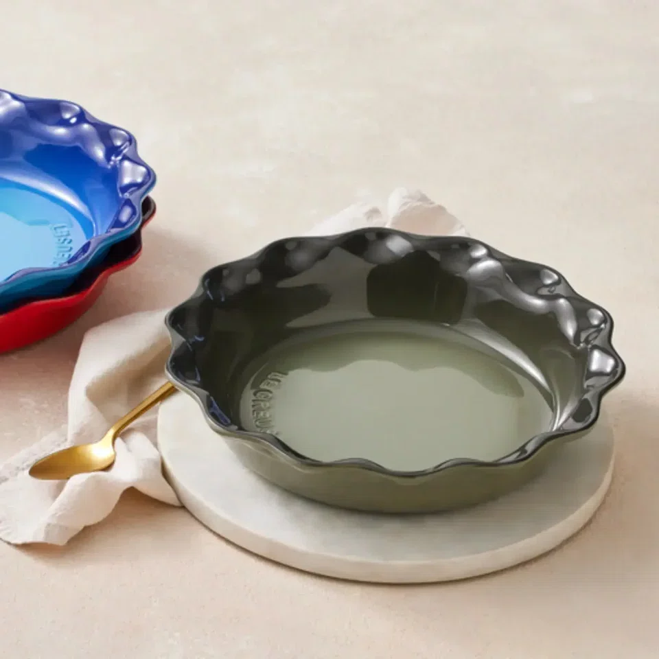 Travessa para Torta Redonda 23cm Heritage Thyme - Le Creuset